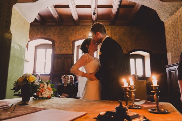 Hochzeitsfotograf Wernigerode - Reportage der Trauung im Rauchsalon Schloss Wernigerode